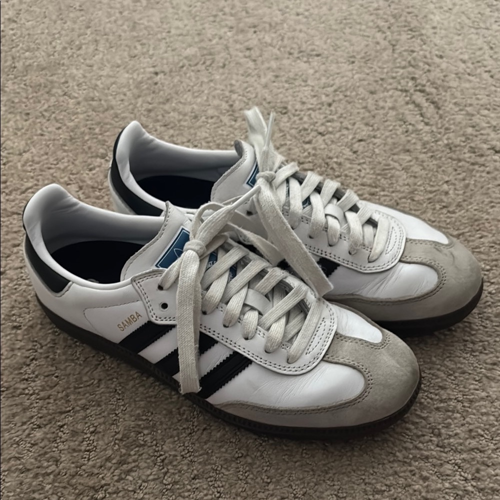 Adidas Samba White and Black Sneakers